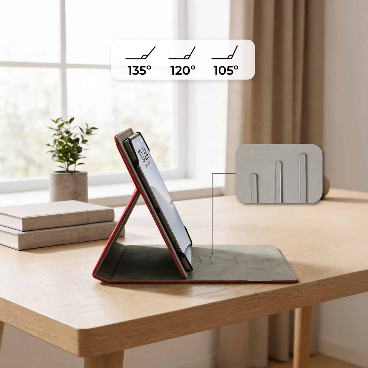 SUB-CUT-1CT002 Clever Stand Tablet Case Red 2