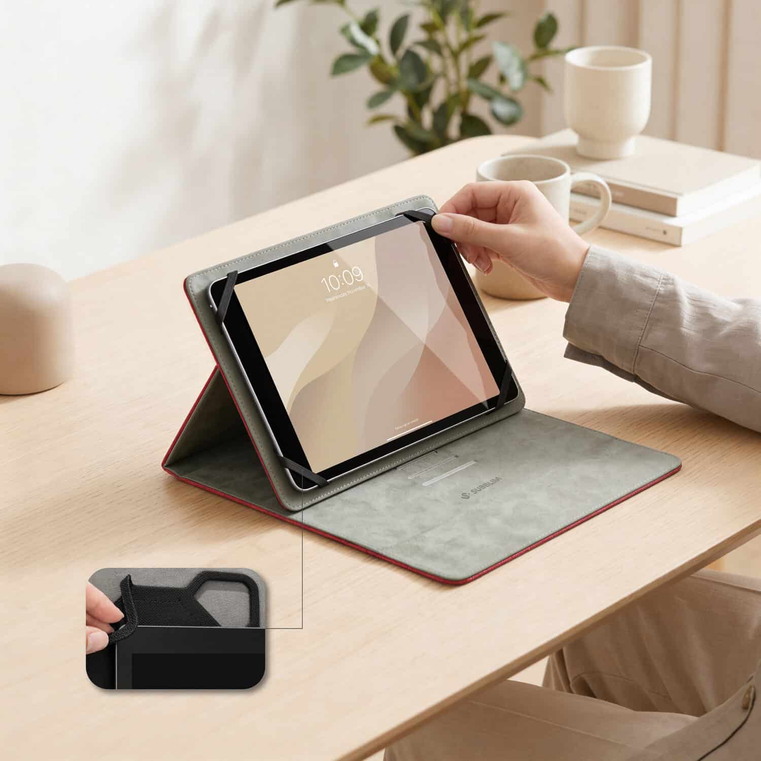 SUB-CUT-1CT002 Clever Stand Tablet Case Red 5