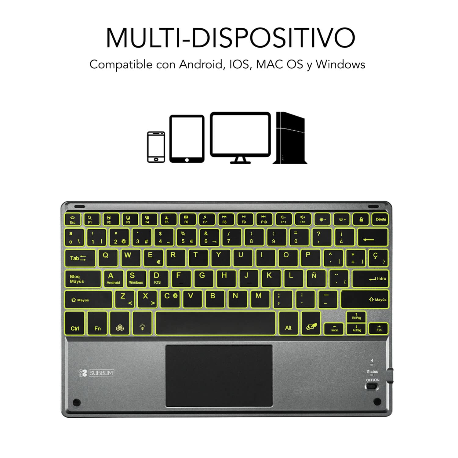 TECLADO BT Backlit TOUCHPAD