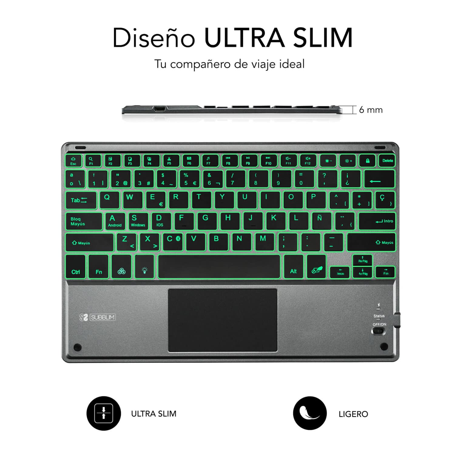 TECLADO BT Backlit TOUCHPAD