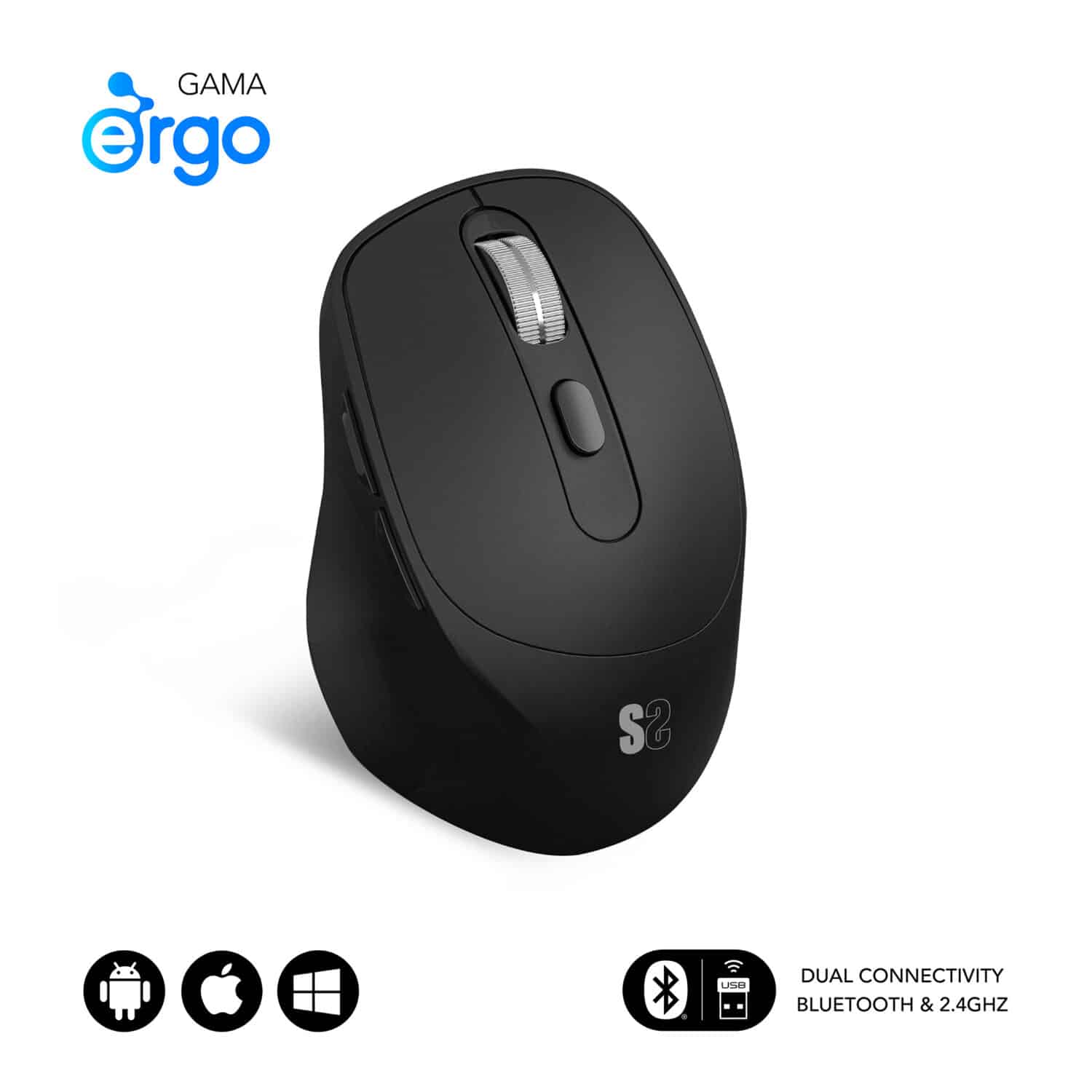 COMFORT ERGO DUAL MOUSE BATTERY BLACK 1