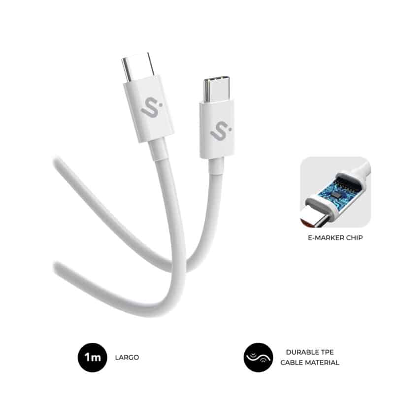 Cable Plus 100W CC 1M Blanco