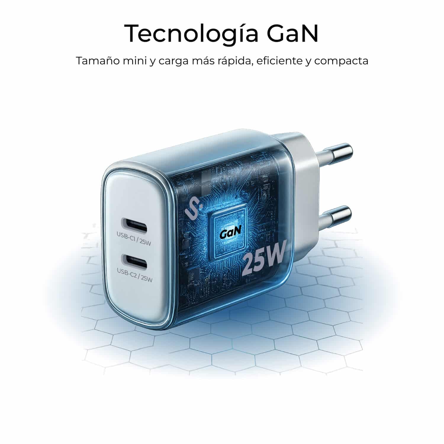 SUBCHG-6G2520 GAN 25W CHARGER USB C+C