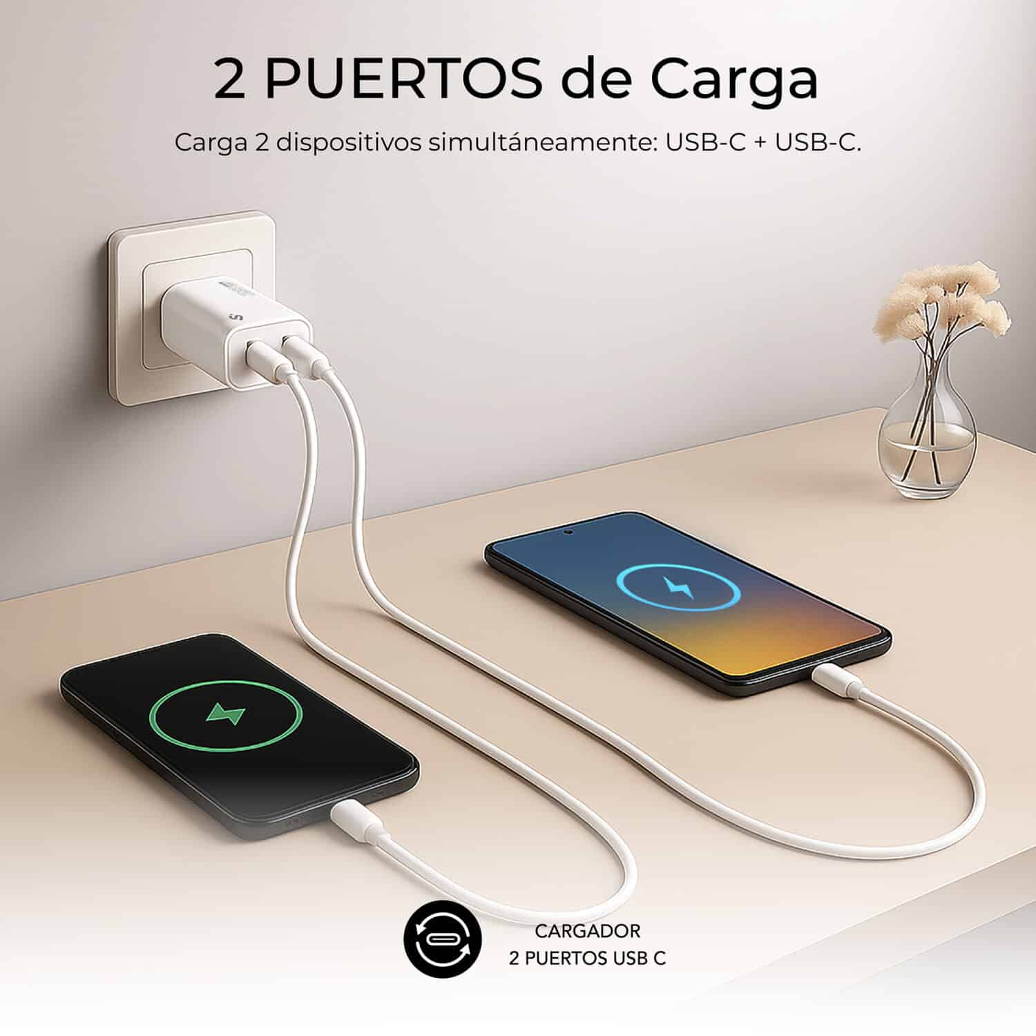 SUBCHG-6G2520 GAN 25W CHARGER USB C+C