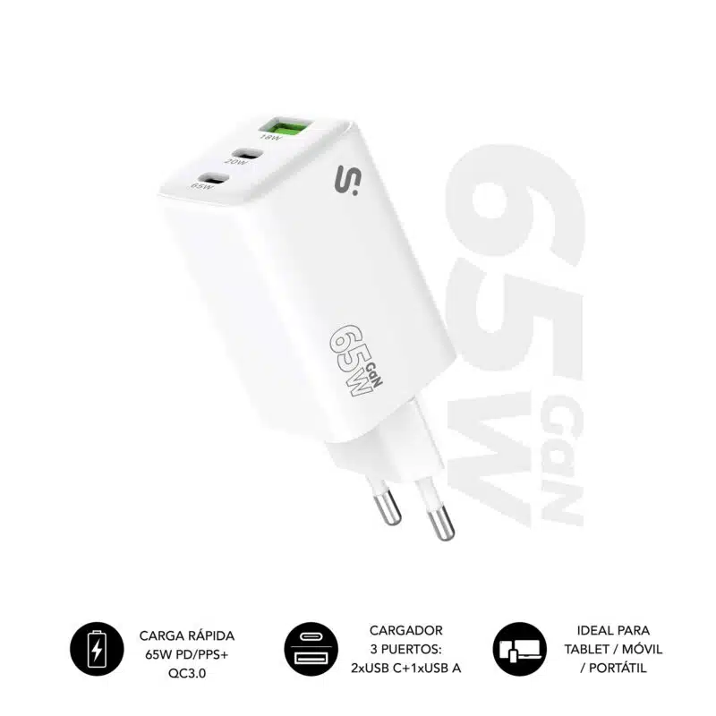 Gan Charger 65W Usb Charger C+C+A