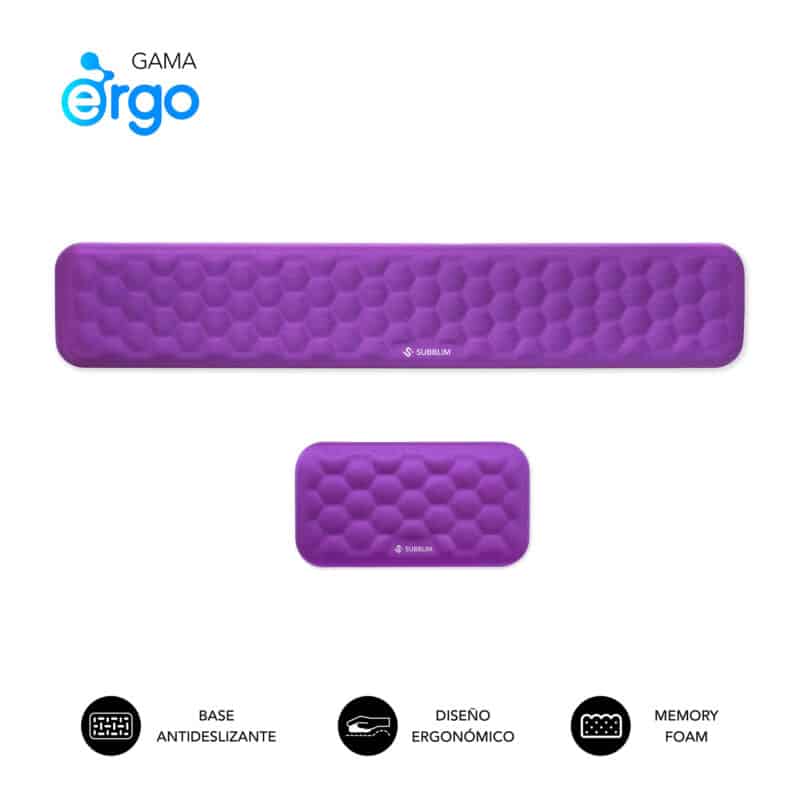 Pack Ergo Airpadding - Keyboard And Mouse Wrist Rest Purple