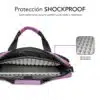 Sacoche rose pour ordinateur portable 15,6 pouces à coussin d'air – Image 3
