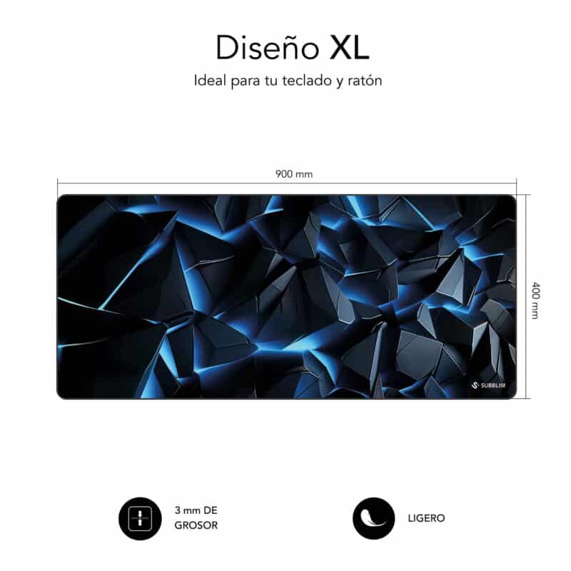 Tapis de souris XL bleu obsidienne – Image 2