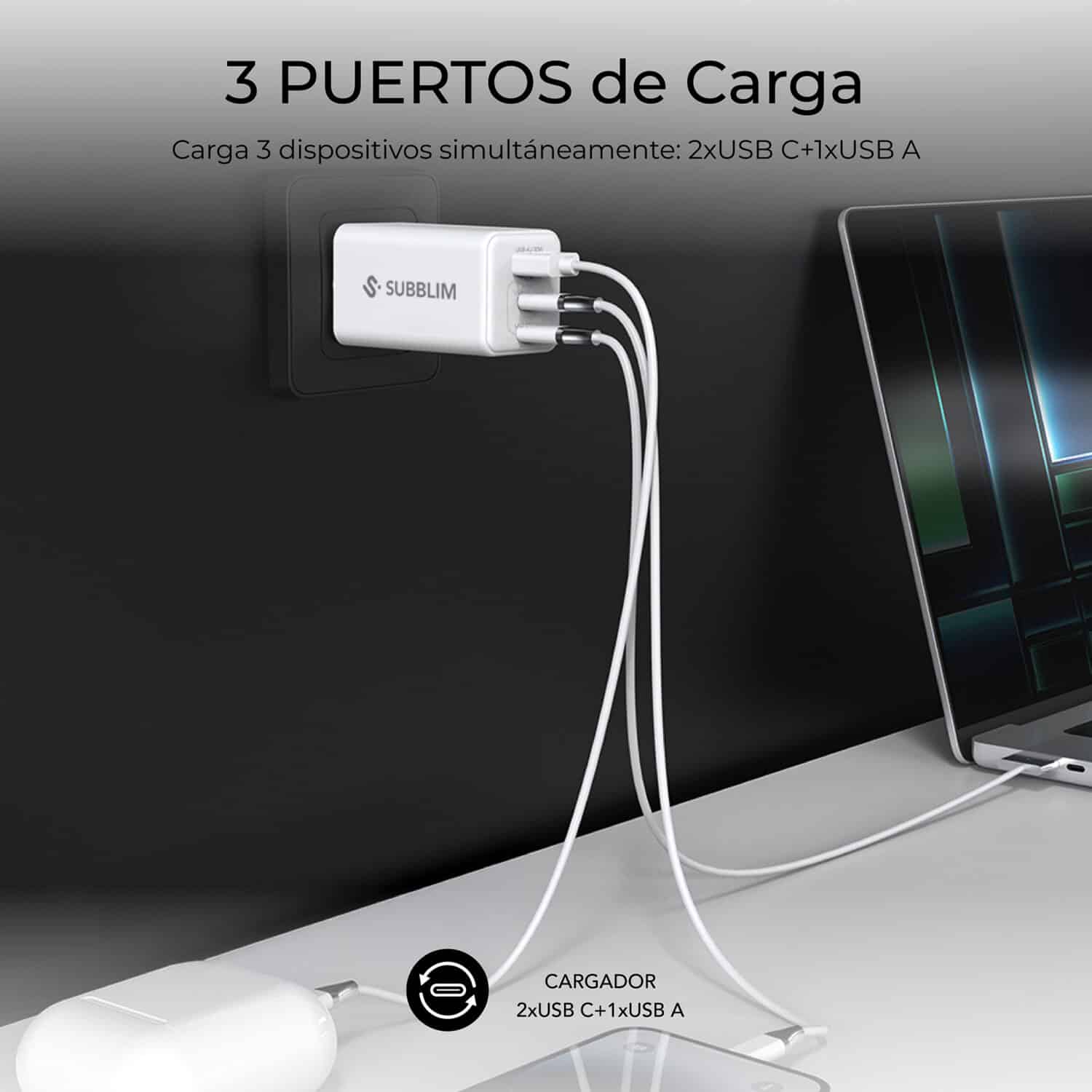 SUBCHG-6G1003 100W CHARGER USB C+C