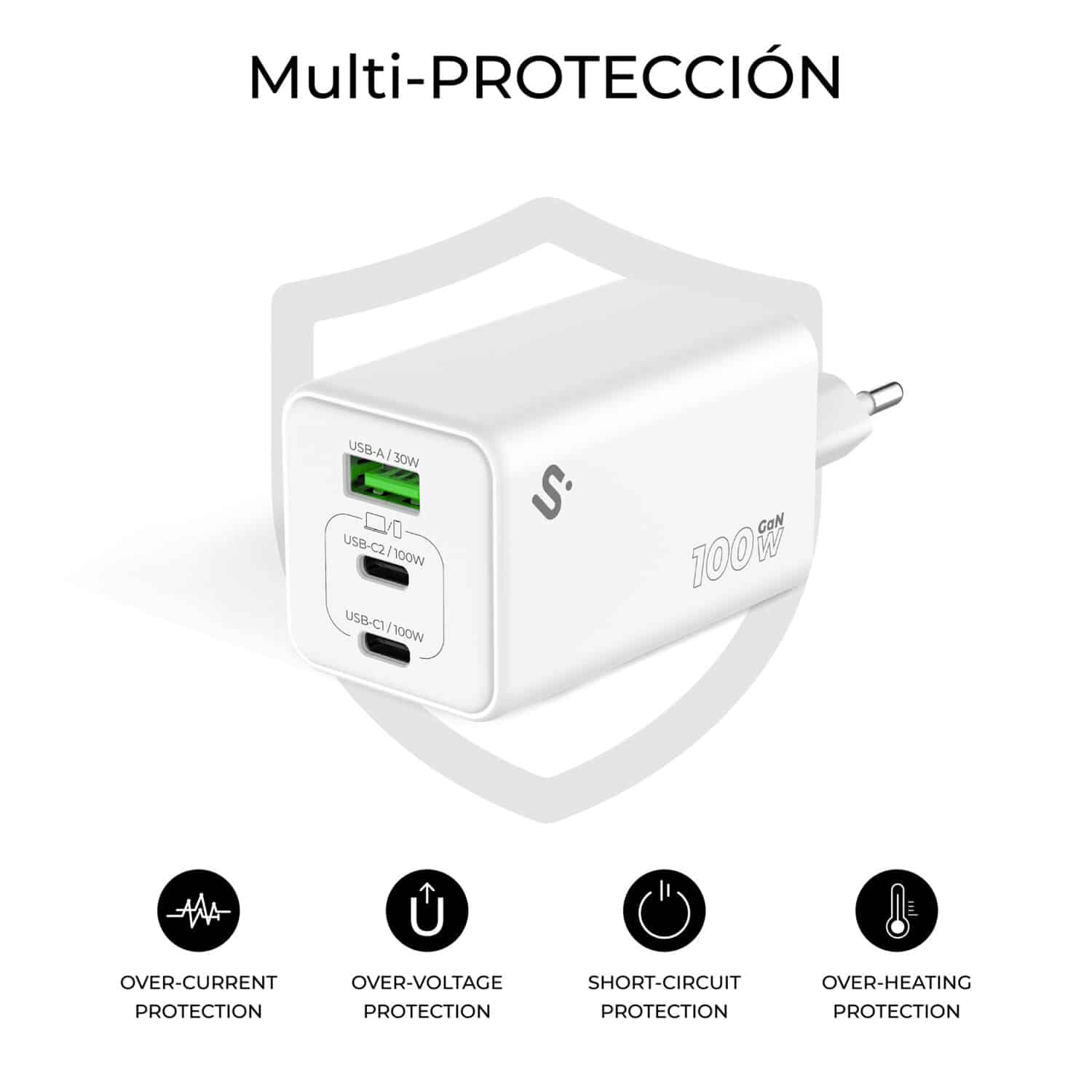 SUBCHG-6G1003 100W CHARGER USB C+C