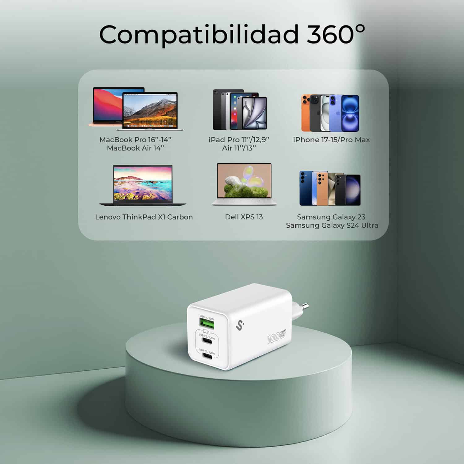 SUBCHG-6G1003 100W CHARGER USB C+C