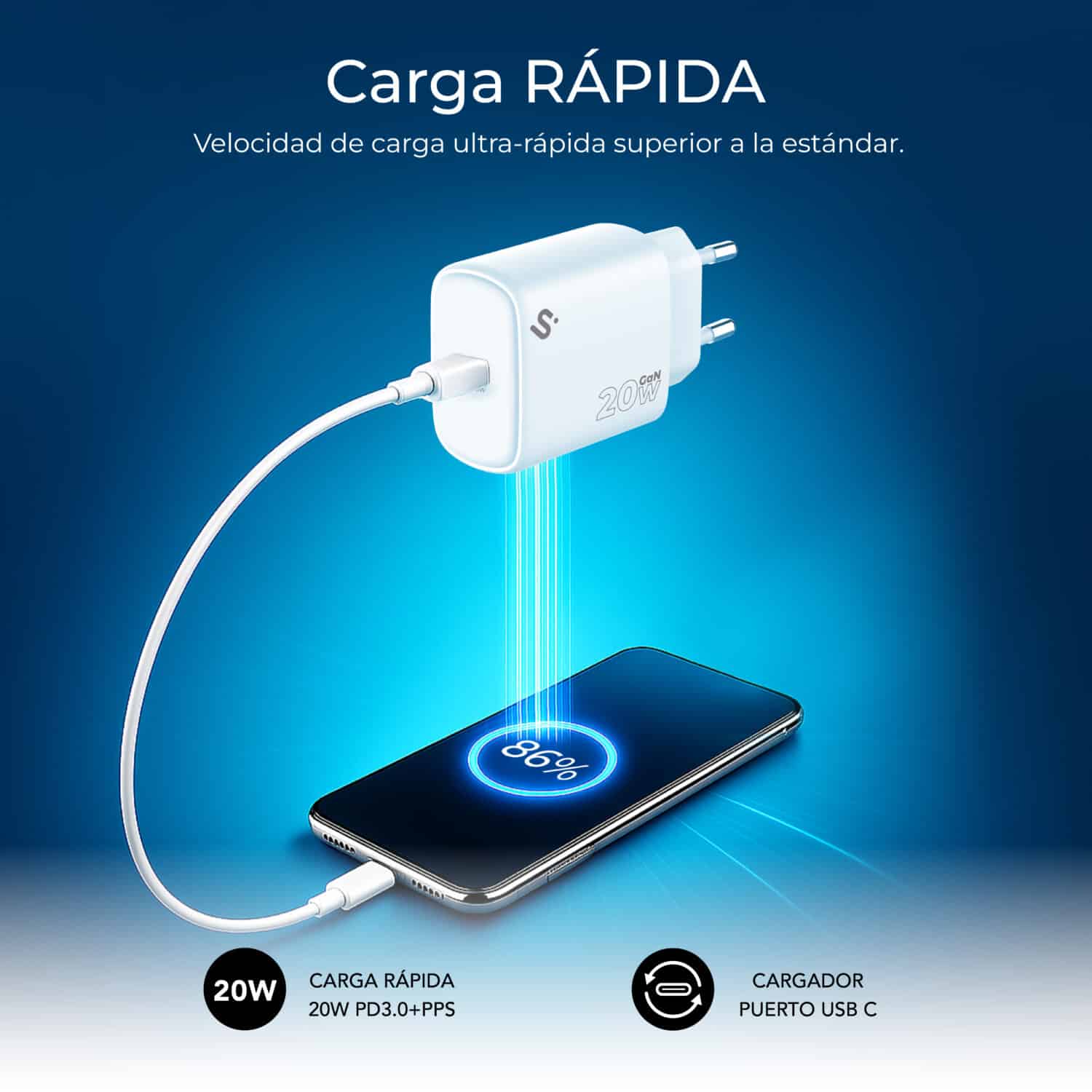 SUBCHG-6G2001 GAN 20W CHARGER USB C-3