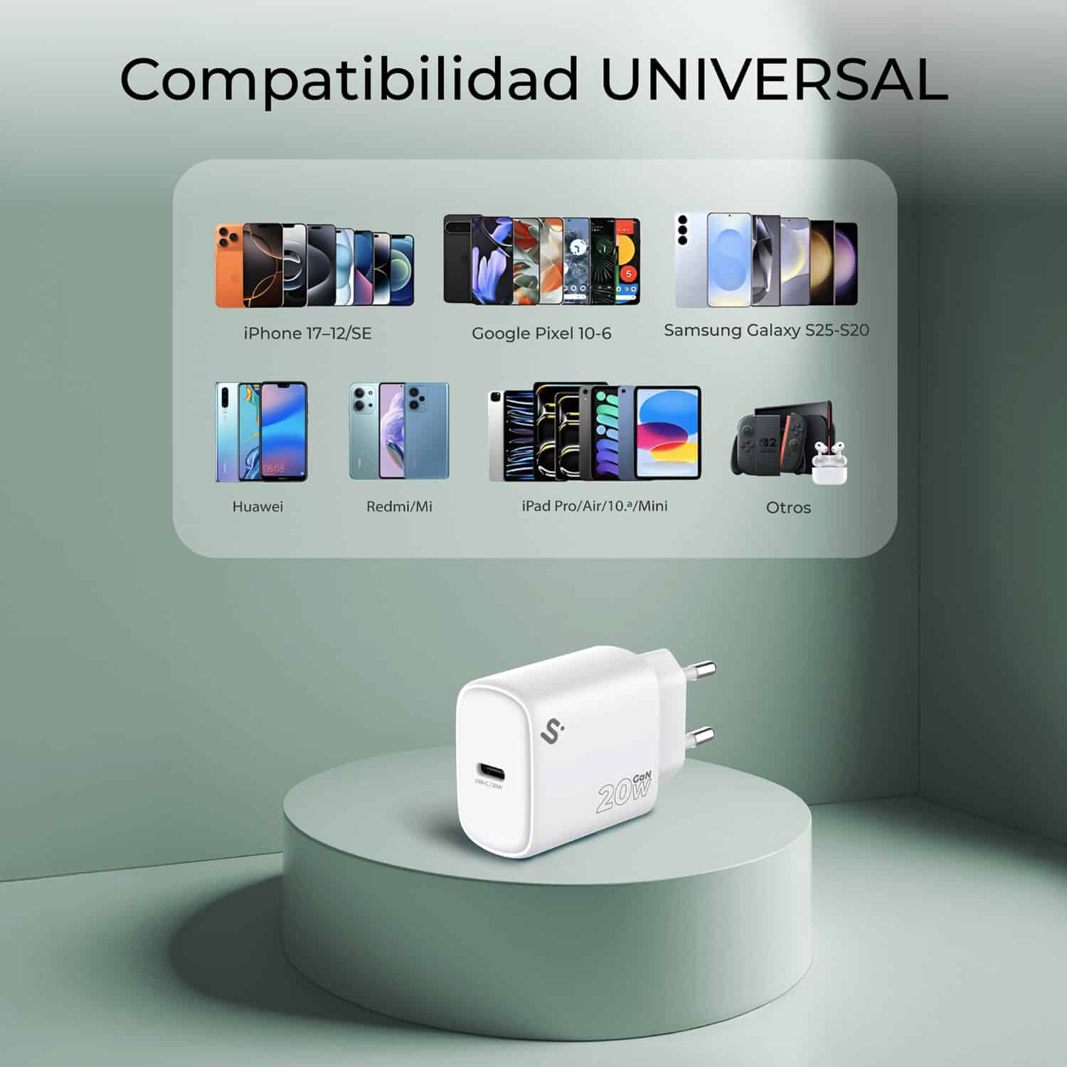 SUBCHG-6G2001 GAN 20W CHARGER USB C