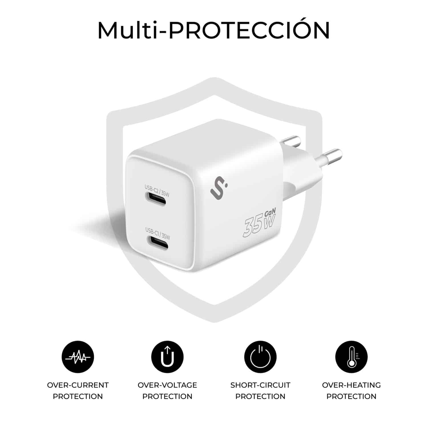 SUBCHG-6G3520 GAN 35W CHARGER USB C+C