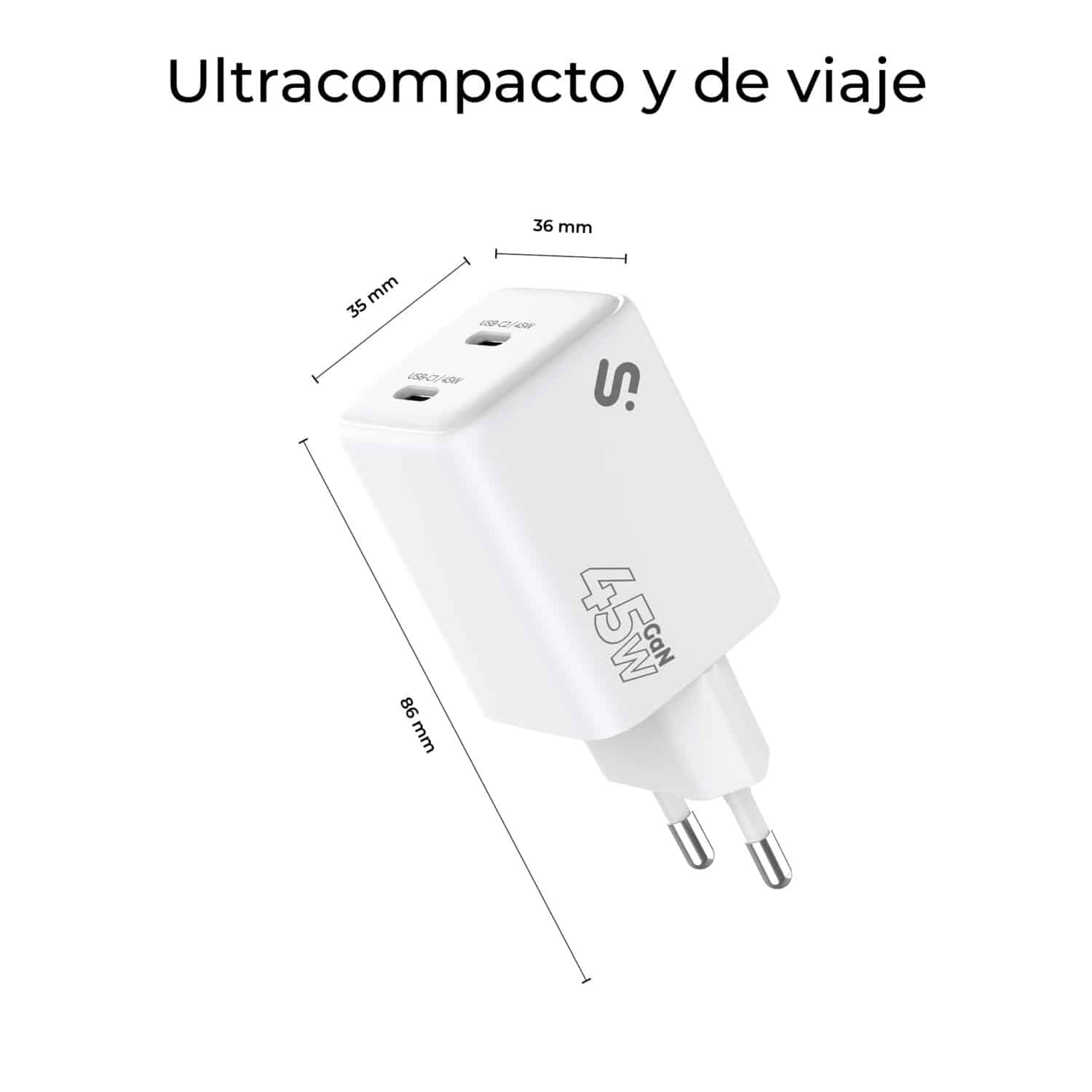SUBCHG-6G4520 GAN 45W CHARGER USB C+C