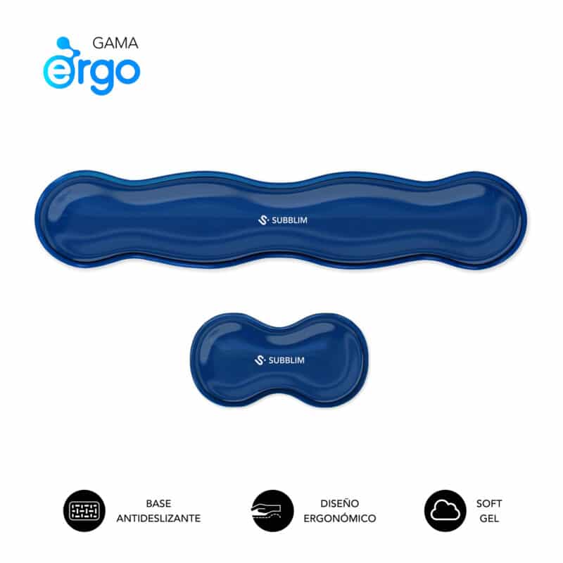 Pack Ergo Crystal Flex - Keyboard And Mouse Wrist Rest Dark Blue