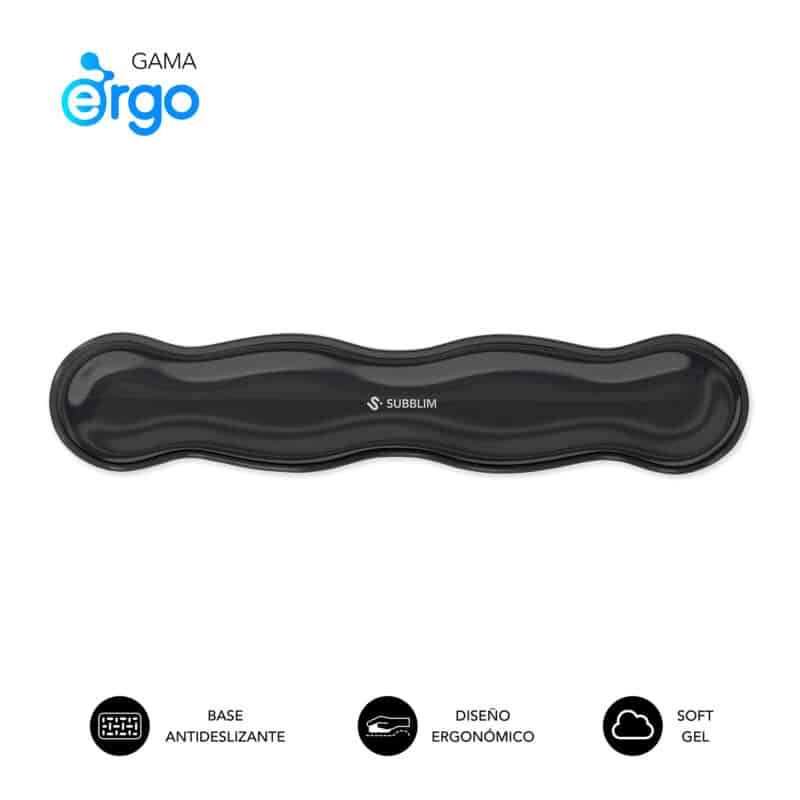 Ergo Crystal Flex Keyboard Wrist Rest Black