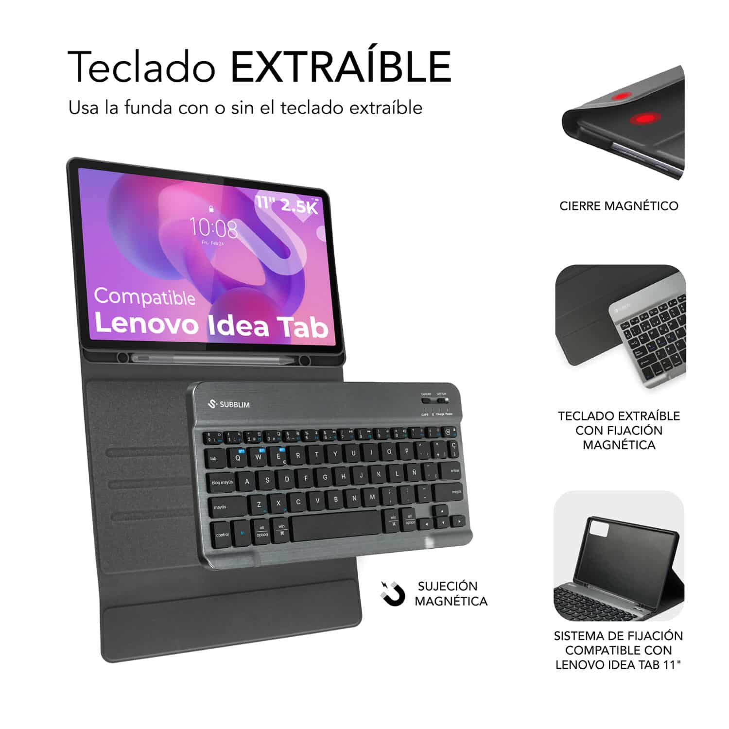 SUBKT3-BTL340 Keytab Pro BT Lenovo Idea Tab 11" 2025_3
