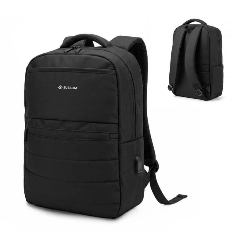 ✅ Étudiants Sac à dos City pour ordinateur portable 15,6 pouces, noir (copia) (copia)